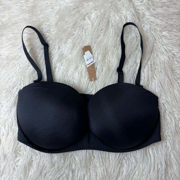 Skims Ultimate Push Up Strapless Bra Onyx Size 38DD - Picture 1 of 7